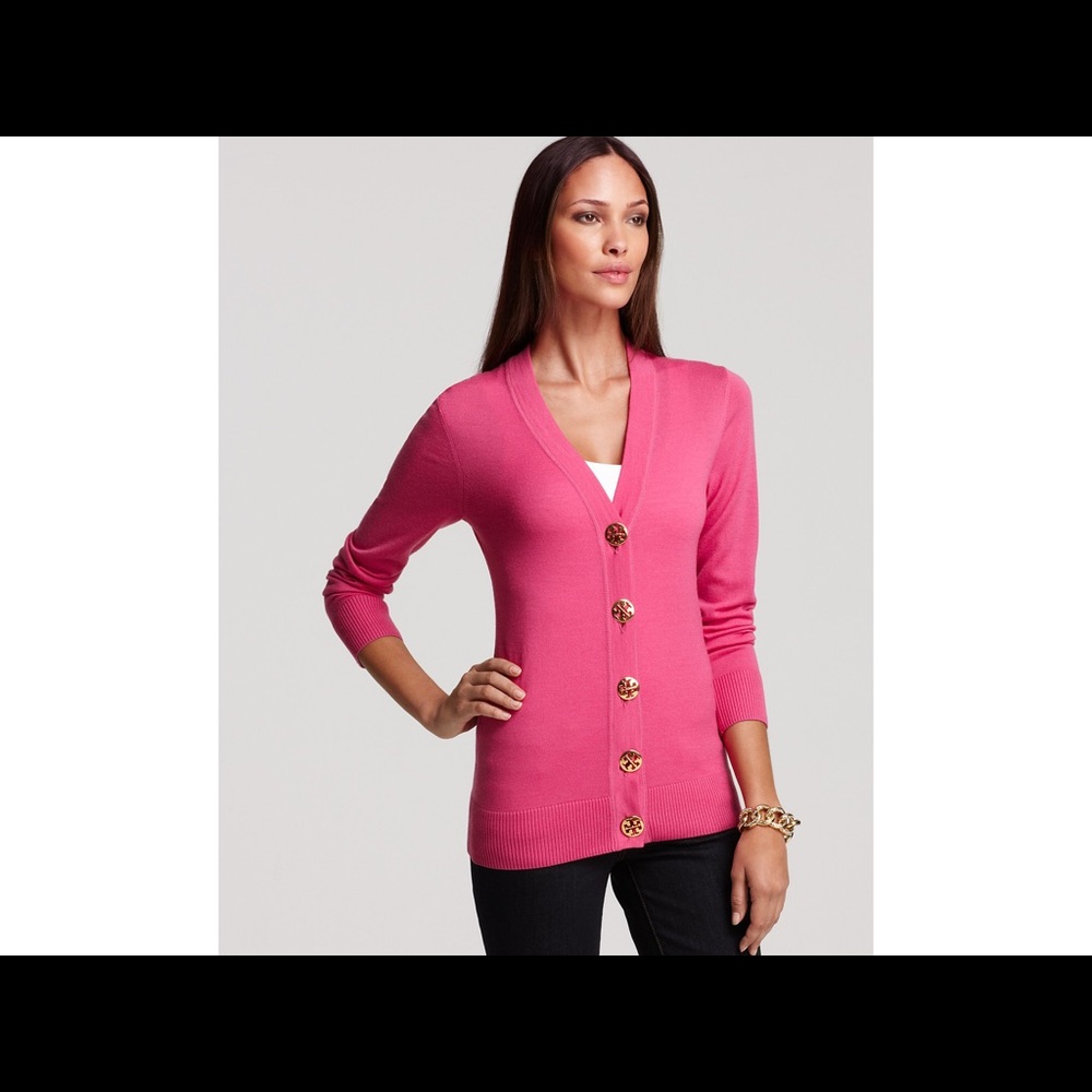 Tory Burch Classic Pink Cardigan